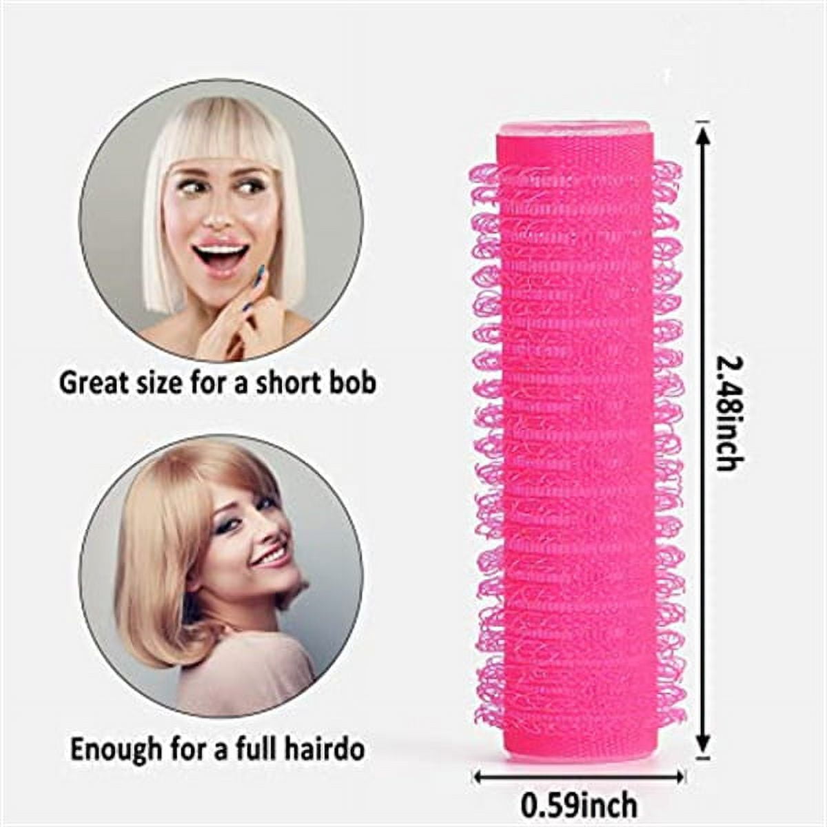 Self Grip Small Hair Curlers,Hair Rollers Curlers,Salon Hairdressing Curlers,DIY Curly Hairstyle Hair Rollers for Women Medium Short Hair (Gripping Sticky Rollers 0.6" 12PCS), Random color 12PCS