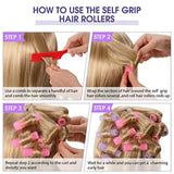 Self Grip Small Hair Curlers,Hair Rollers Curlers,Salon Hairdressing Curlers,DIY Curly Hairstyle Hair Rollers for Women Medium Short Hair (Gripping Sticky Rollers 0.6
