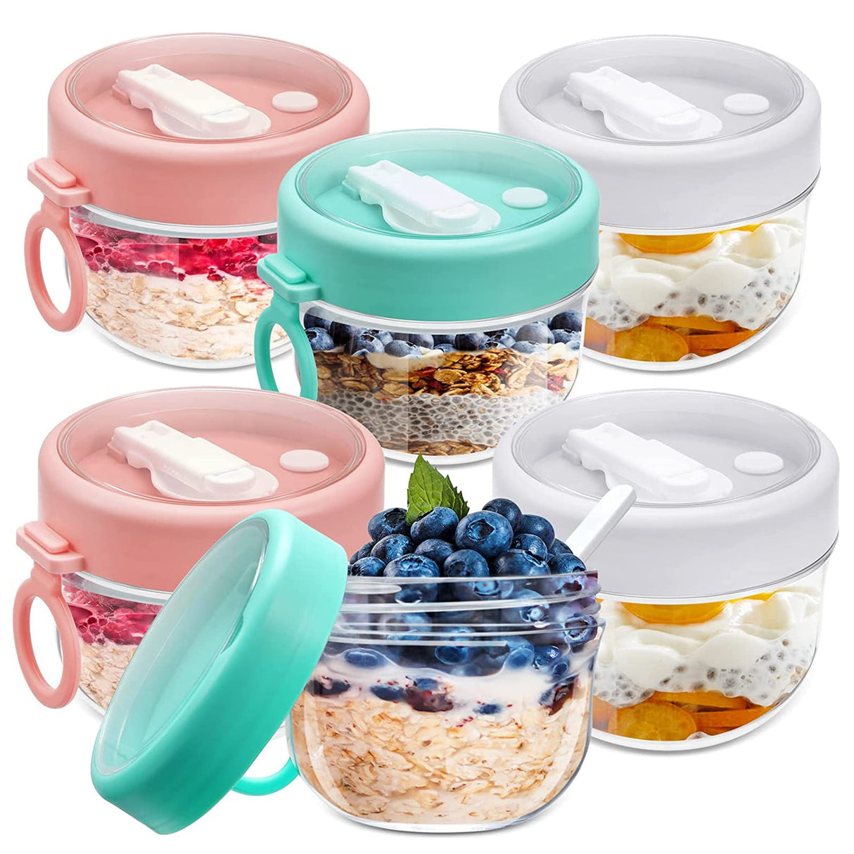 Polycarbonate White PC Leakproof Yogurt Container Pink