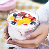 Polycarbonate White PC Leakproof Yogurt Container Pink - Rear View