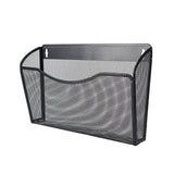 Wall Mount File Organizer Metal Letter Size Black