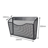 Wall Mount File Organizer Metal Letter Size Black
