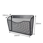 Wall Mount File Organizer Metal Letter Size Black
