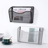 Wall Mount File Organizer Metal Letter Size Black