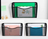 Wall Mount File Organizer Metal Letter Size Black