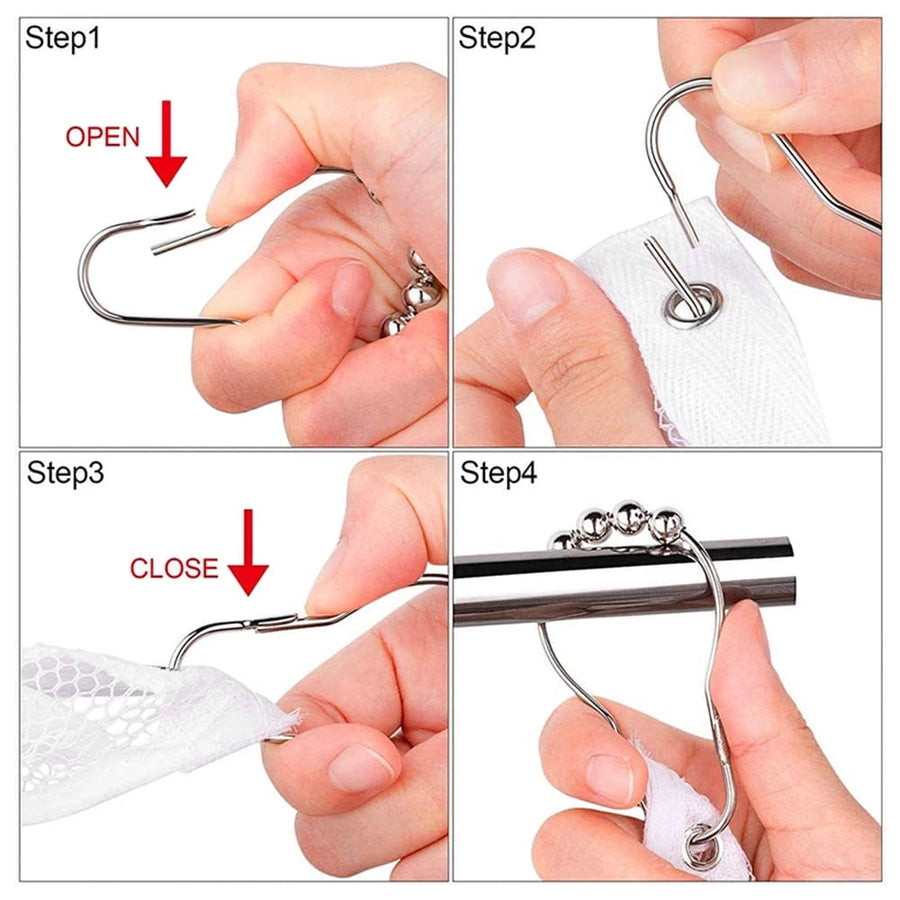 2Pcs Hanging Mesh Pocket Shower Organizer, Bathroom Shower Candy Organizer, Shower Organizer with 6 Pockets Hooks, Quicky Drying, Clear