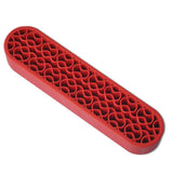 Makeup Beauty Brush Holder Organizer, Lipstick Holder Case Silicone Nail Polish Storage Rack Professional Cosmetic Display Box Red