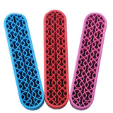 Makeup Beauty Brush Holder Organizer, Lipstick Holder Case Silicone Nail Polish Storage Rack Professional Cosmetic Display Box Red