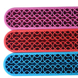 Makeup Beauty Brush Holder Organizer, Lipstick Holder Case Silicone Nail Polish Storage Rack Professional Cosmetic Display Box Red - Close-Up Angle