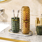 Toothbrush Box Large Capacity Light Luxury Portable Travel Toothbrush Toothpaste Holder Case for Bathroom Clear