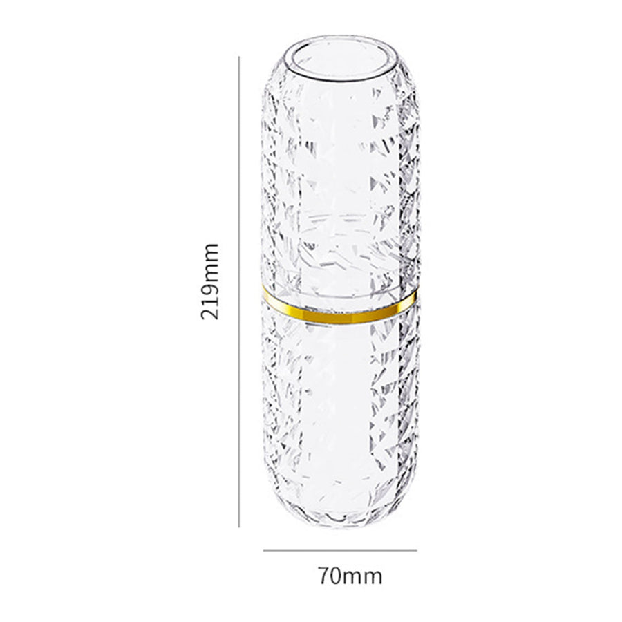 Toothbrush Box Large Capacity Light Luxury Portable Travel Toothbrush Toothpaste Holder Case for Bathroom Clear