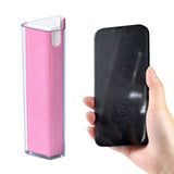Screen Cleaner Spray Wipe, 3-in-1 Spray Microfiber Cloth, Car Screen Cleaner, Portable Refillable Spray Bottle Tool for Phone/Computer/Laptop/Tablet/Monitor/Car Screen 18 mL Atrovirens - Front View
