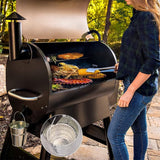 Grill Bucket for Grease, Grease Bucket with 12 Pcs Drip Grease Liners, Grill Smoker Bucket, for Camp Chef, for Traeger 20/22/34 Series, Pit Boss, Pellet Oklahoma Joe Rec Tec - Side View