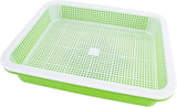 BPA Free Hydroponics Soilless Seeds Sprouter Microgreen Seed Sprouter Trays Seed Germination Double Tier Grow Trays with Lid 1PCS-Seed Sprouter Tray