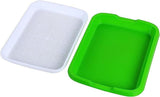 BPA Free Hydroponics Soilless Seeds Sprouter Microgreen Seed Sprouter Trays Seed Germination Double Tier Grow Trays with Lid 5PCS-Seed Sprouter Tray