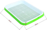 BPA Free Hydroponics Soilless Seeds Sprouter Microgreen Seed Sprouter Trays Seed Germination Double Tier Grow Trays with Lid 5PCS-Seed Sprouter Tray - Front View