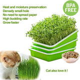 BPA Free Hydroponics Soilless Seeds Sprouter Microgreen Seed Sprouter Trays Seed Germination Double Tier Grow Trays with Lid 5PCS-Seed Sprouter Tray - Side View