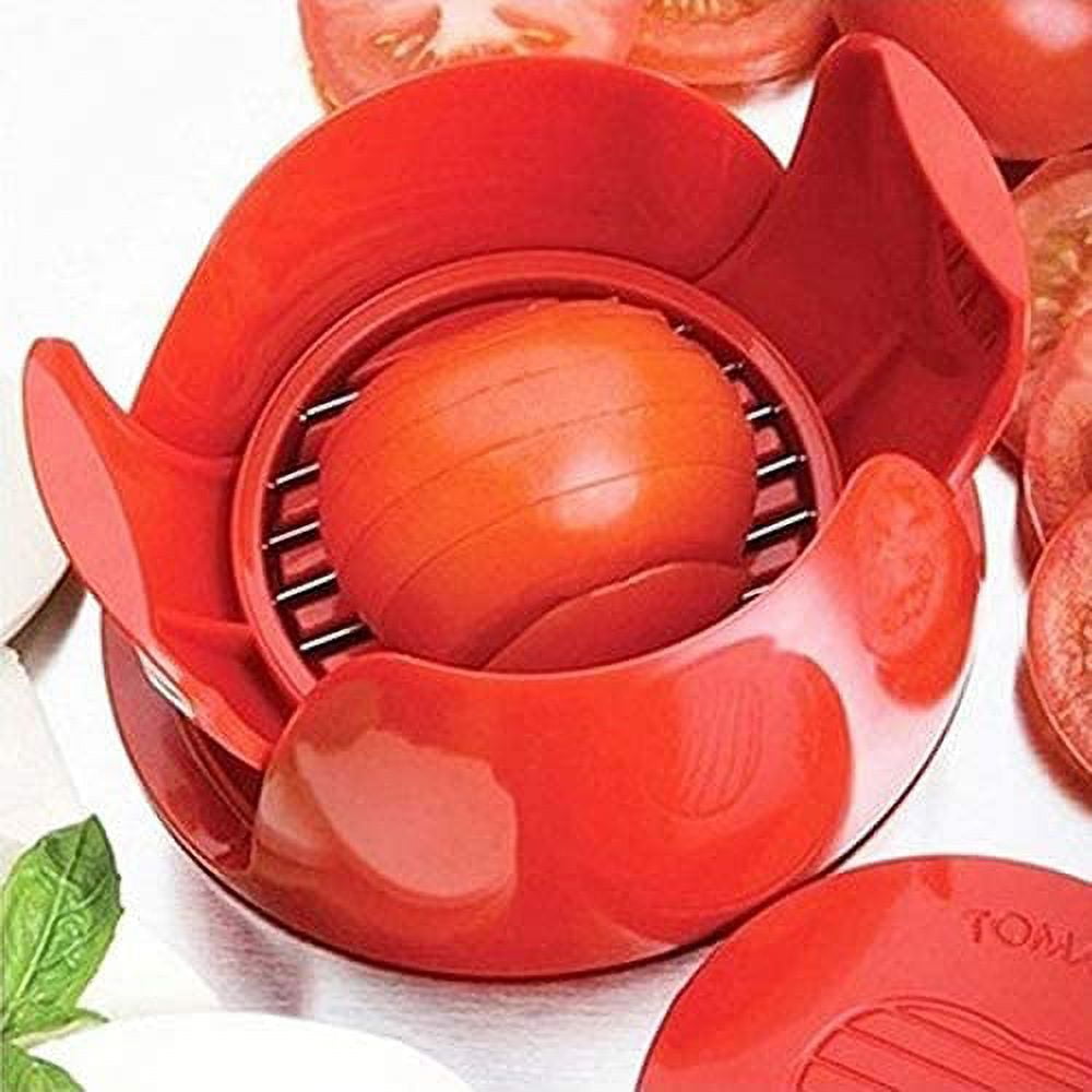 Fruit and Vegetable Cutter, 1 Slicer Tomato Potato Onion Fruit Vegetable Slicer Tomato Slicer Stand Kitchen Slicer Tool Gadgets