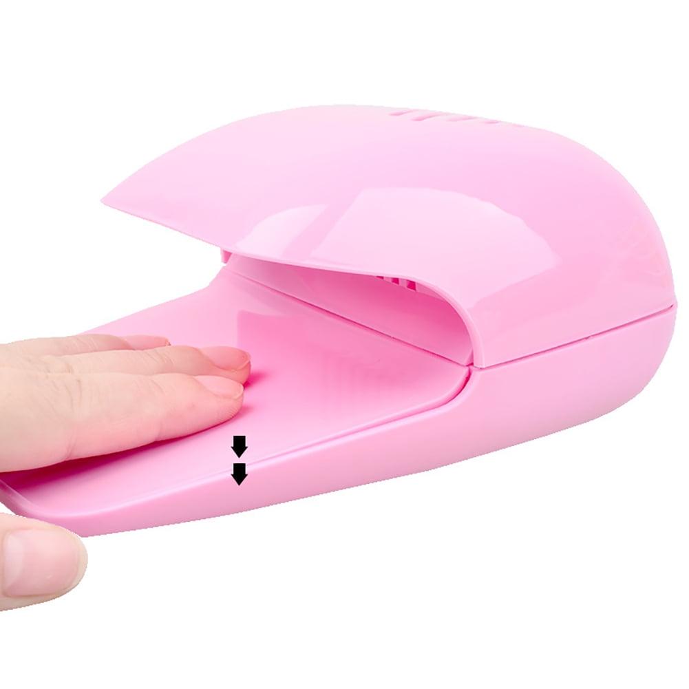 Portable Finger Toe Nail Polish Dryer Drying Blow Fan Manicure Art Tool Machine Pink