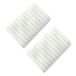 100% Cotton Soft and Absorbent Hand Towel-Waffle Hand Towels for Bathroom-Set of 2 Quick Drying Towels Milk white