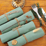 Cotton Linen Napkins Bulk 17"x17" Stonewashed Cloth Dinner Napkins Rustic Thick Table Napkins for Fall Thanksgiving Christmas Party Wedding Decoration (Set of 4, Sage) Sage