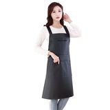 Waterproof Rubber Vinyl Apron - Heavy Duty Model - Stay Dry - Industrial Chemical Resistant Plastic - Leather Apron for Kitchen, Cooking, Dishwashing, Dog Grooming - Black