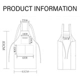 Waterproof Rubber Vinyl Apron - Heavy Duty Model - Stay Dry - Industrial Chemical Resistant Plastic - Leather Apron for Kitchen, Cooking, Dishwashing, Dog Grooming - Black - 45-Degree Angle