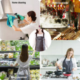 Waterproof Rubber Vinyl Apron - Heavy Duty Model - Stay Dry - Industrial Chemical Resistant Plastic - Leather Apron for Kitchen, Cooking, Dishwashing, Dog Grooming - Black Coffee - Rear View
