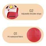 Waterproof Rubber Vinyl Apron - Heavy Duty Model - Stay Dry - Industrial Chemical Resistant Plastic - Leather Apron for Kitchen, Cooking, Dishwashing, Dog Grooming - Black Red - Top-Down View
