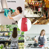 Waterproof Rubber Vinyl Apron - Heavy Duty Model - Stay Dry - Industrial Chemical Resistant Plastic - Leather Apron for Kitchen, Cooking, Dishwashing, Dog Grooming - Black Red - Rear View