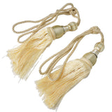 2pcs Large Tie Backs Ball Tassel Curtain Rope Tieback Gold - Side View