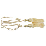 2pcs Large Tie Backs Ball Tassel Curtain Rope Tieback Gold - Top-Down View