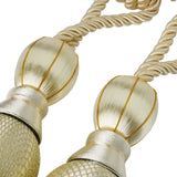 2pcs Large Tie Backs Ball Tassel Curtain Rope Tieback Gold