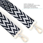 Replacement Crossbody Strap Handbag Guitar Strap Purse Shoulder Strap Adjustable Retro Jacquard - Dark blue