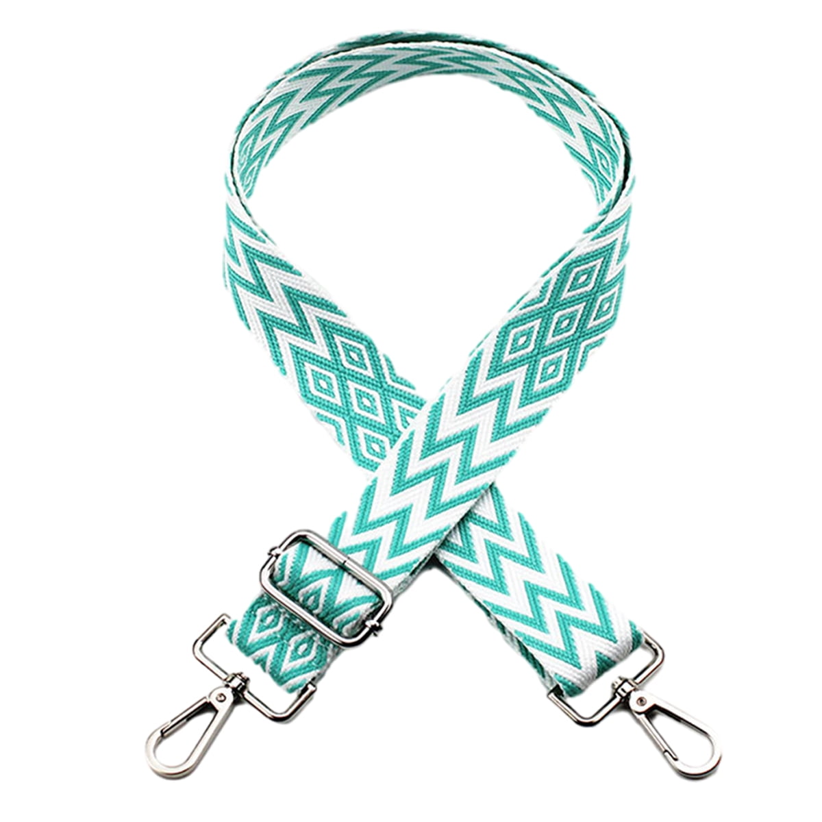Replacement Crossbody Strap Handbag Guitar Strap Purse Shoulder Strap Adjustable Retro Jacquard - Dark blue green
