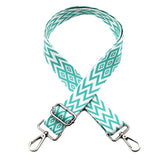 Replacement Crossbody Strap Handbag Guitar Strap Purse Shoulder Strap Adjustable Retro Jacquard - Dark blue green