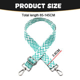 Replacement Crossbody Strap Handbag Guitar Strap Purse Shoulder Strap Adjustable Retro Jacquard - Dark blue green