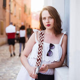 Replacement Crossbody Strap Handbag Guitar Strap Purse Shoulder Strap Adjustable Retro Jacquard - Dark blue red