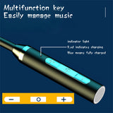 Neckband Bluetooth Headphones Wireless Earbuds with Microphone Flashlight Around the Neck Waterproof Sport Headset Noise Cancelling Ear Buds 120H Playtime for Running Cycling Cell Phone Black