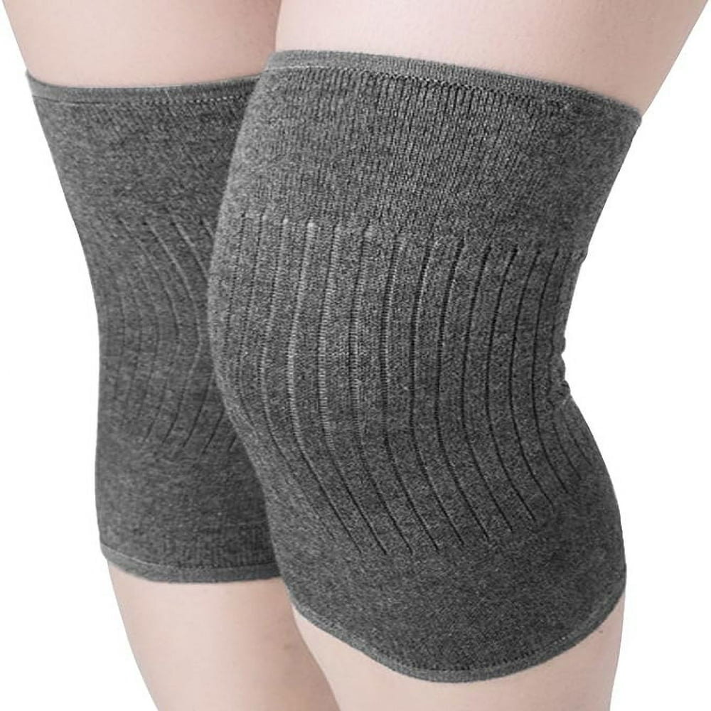 KEINXS Men Women Cashmere Knee Braces Supports Leg Warmer Winter Warm Thermal Wool Cycling Ski Running Knee Brace Pad Thicken Knee Pads Sleeve Knee Warmers 1 Pair(Free Size) Free Size none