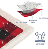 Waterproof Pet Blanket, Pee Urine Proof Dog Blanket Cover for Couch Bed Furniture Protector, Liquid Proof Blanket for Small Medium Dogs, Buffale Red/Tuape, 50” x 60”. Buffale Red/Tuape