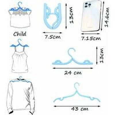 NeveLance Foldable Drying PP Material Travel Clothes Hangers, 20 Pieces