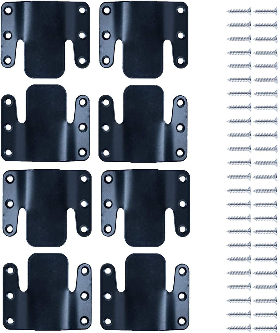 Universal Sectional Sofa Interlocking, Sectional Couch Connectors, Sofa Connector Bracket with Hardware- 4 Sets, 8 Pieces 8 Piece