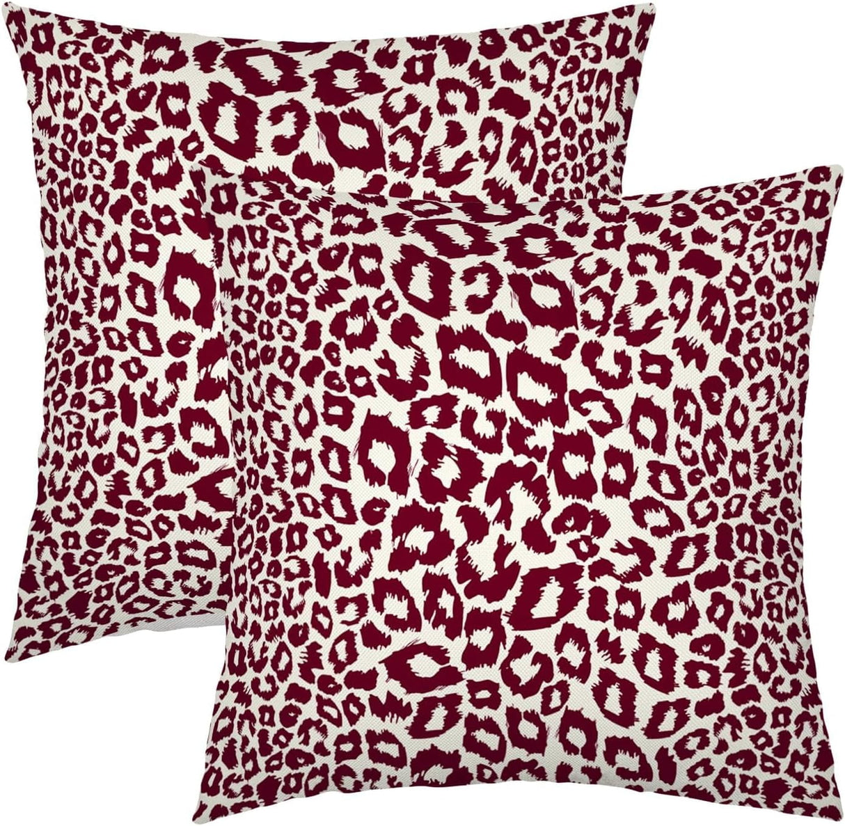 Lime Green White Leopard Print Pillow Covers 18x18 Inch Set of 2 Cheetah Animal Spots Decorative Throw Pillows For Couch Farmhouse Chinoiserie Pillow Cases Home Decor For Room Sofa Bed Porch Outdoor 16" x 16" Blue Leopard