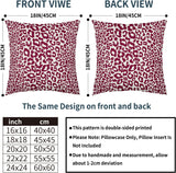 Lime Green White Leopard Print Pillow Covers 18x18 Inch Set of 2 Cheetah Animal Spots Decorative Throw Pillows For Couch Farmhouse Chinoiserie Pillow Cases Home Decor For Room Sofa Bed Porch Outdoor 16