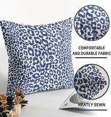Lime Green White Leopard Print Pillow Covers 18x18 Inch Set of 2 Cheetah Animal Spots Decorative Throw Pillows For Couch Farmhouse Chinoiserie Pillow Cases Home Decor For Room Sofa Bed Porch Outdoor 18" x 18" Blue Leopard