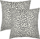 Lime Green White Leopard Print Pillow Covers 18x18 Inch Set of 2 Cheetah Animal Spots Decorative Throw Pillows For Couch Farmhouse Chinoiserie Pillow Cases Home Decor For Room Sofa Bed Porch Outdoor 20" x 20" Teal Leopard
