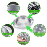 Tuna Can Strainer, 2024 New Food Grade Stainless Steel Tuna Can Strainer Press, Food Strainer, Can Colander for Home Kitchen (1 PC) 1Pack - Close-Up Angle