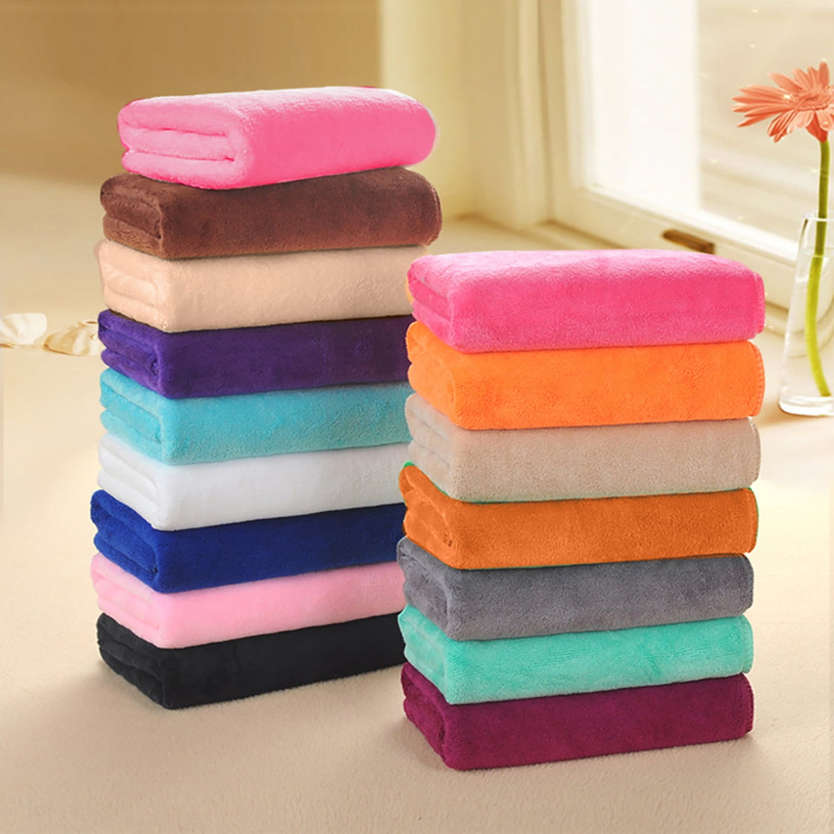 1Pc Microfiber Hair Towel Soft Super Absorbent Microfiber Microfiber Hair Towel Wraps Women for Gym Camel