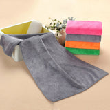 1Pc Microfiber Hair Towel Soft Super Absorbent Microfiber Microfiber Hair Towel Wraps Women for Gym Grey - Rear View